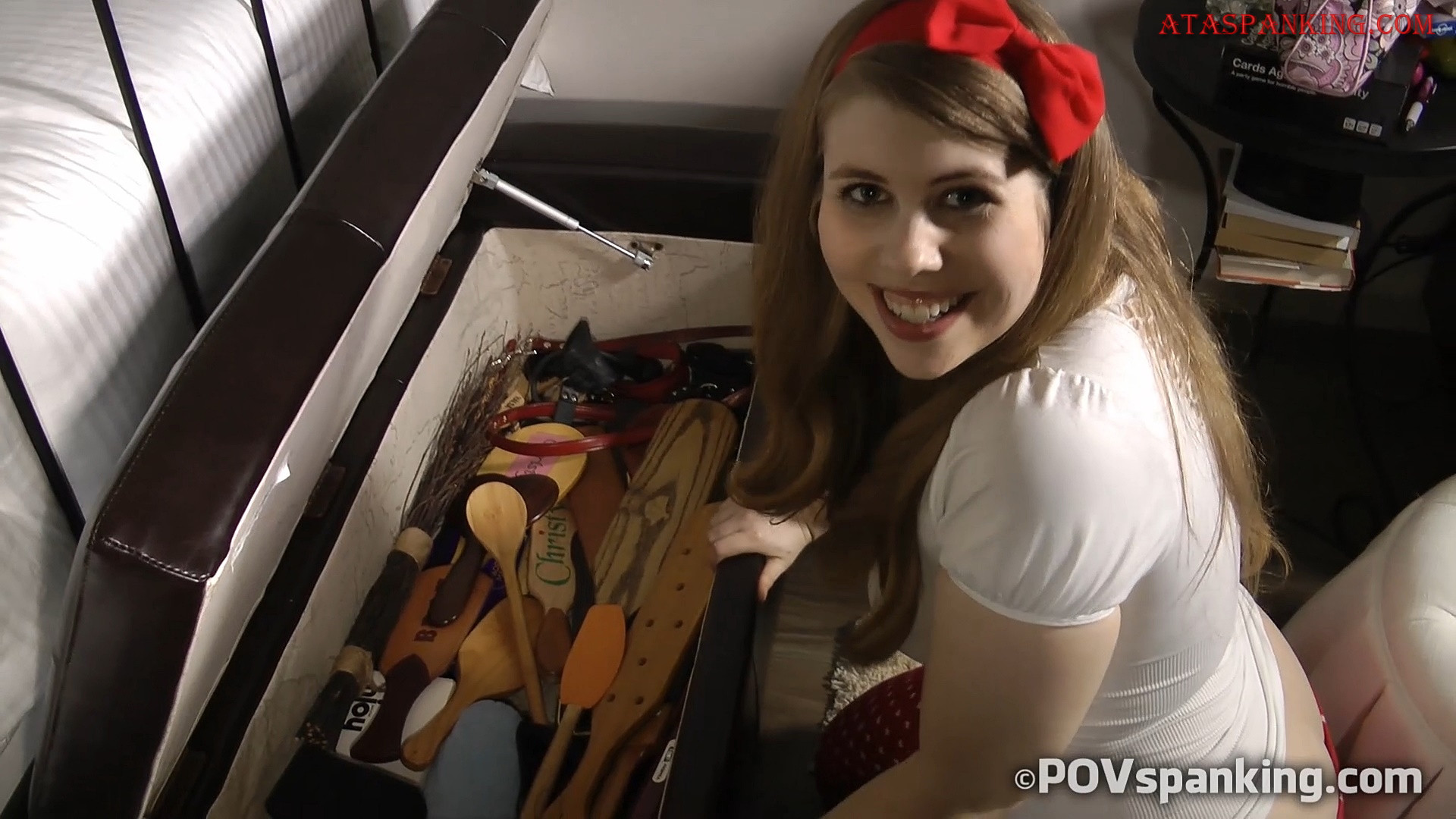 Christy Cutie's Toy Chest Spanking – POV Spanking - ataspanking.